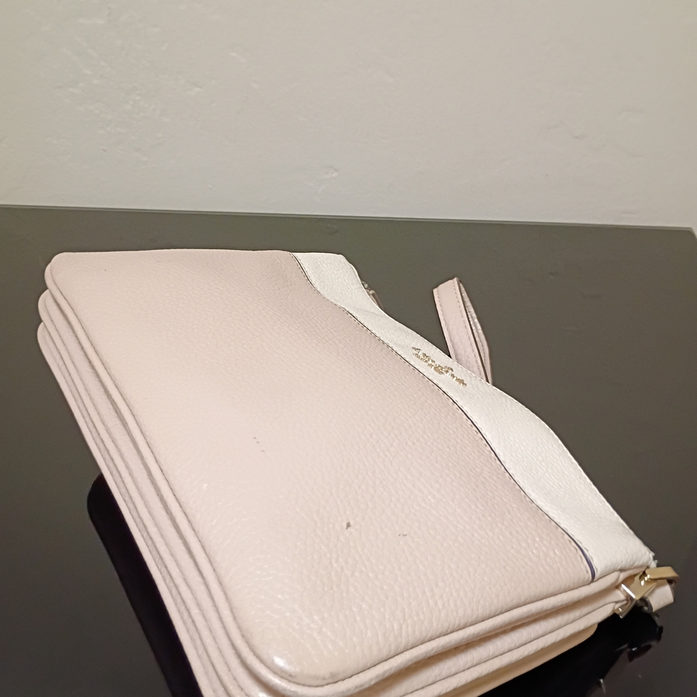 Kate Spade Beige and White Leather Clutch - Picture 8 of 8